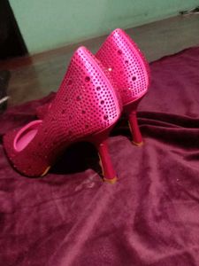 Pink Rhinestone Heels