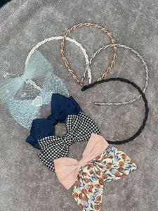 Hair Accessory Bundle ( 4 bands & 5 bows )