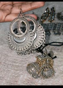 Traditional Oxidized Silver Jewelry Set
