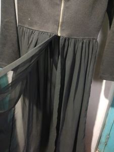 Front Slit Open Maxi Dress