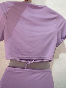 Cute Lavender Two-Piece Set