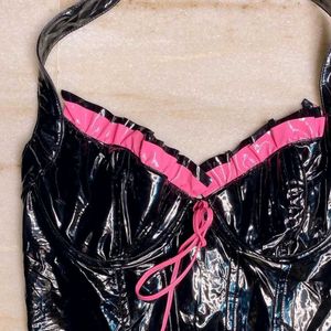 Vinyl Bustier Bodysuit
