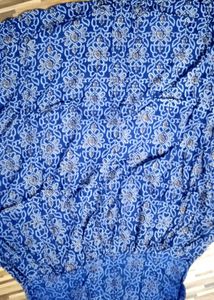 Blue Printed Ethnic frock kurta