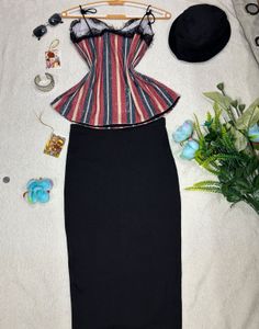 Zara Top And Pencil Skirt 🖤