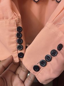 Embroidered Peach Blouse