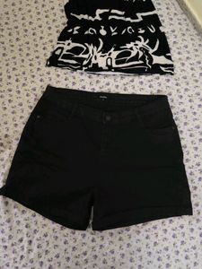 Zudio New Denim Black Shorts