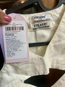 FREAKINS BRAND NEW White Cut Out Top