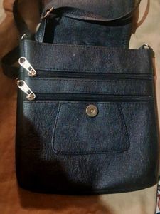 Woodland Black Shoulder Bag