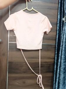 Peachy Tied Up Crop Top