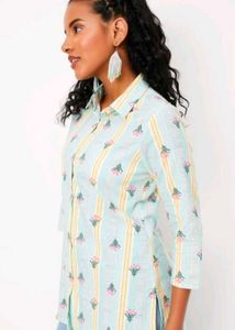 Striped Floral Kurta