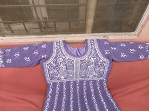 BrandNew Lavender Lucknow Embroidered Kurta