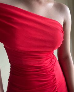 Red Floor Length Dress