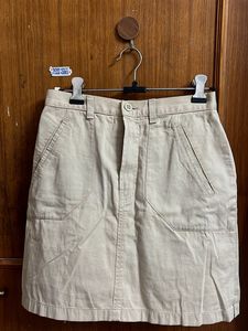Khakhi Beige Mini Skirt