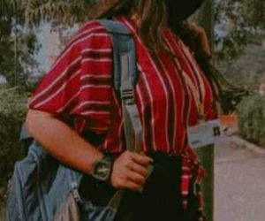 Red N Black Line Top