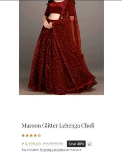 Maroon Glitter Lehenga Choli ✨