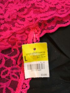 Pink Lace Thong Panty