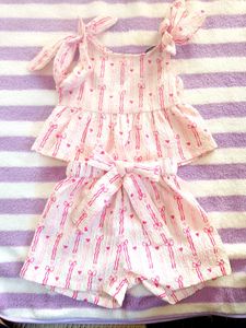Pink Bow Two-Piece Set