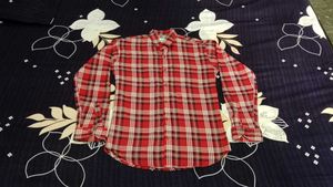 Allen Solly Red Checked Shirt