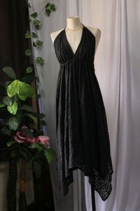 Black Halter Beach  Dress
