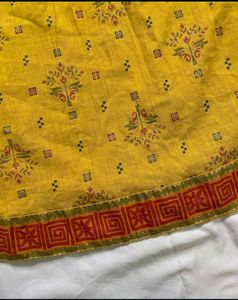 100% cotton Mustard anarkali