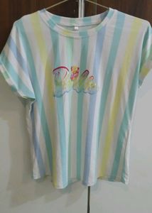 Cute Striped Barbie Tee
