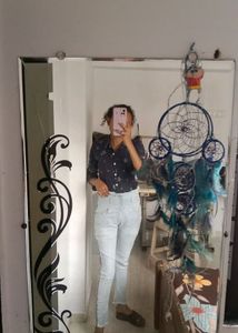 High Waist Sky Blue Jeans