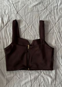 Brown Top with Tag