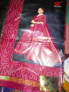 Bandhani Print Pure Cotton Saree