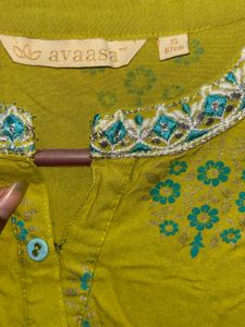 Green Printed Kurthi
