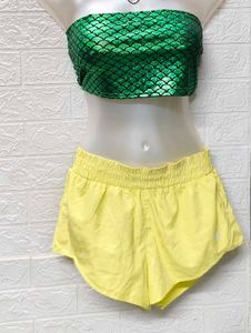 Neon Yellow Shorts for Small To Medium Size Women