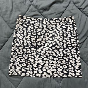 hm leopard print mini skirt