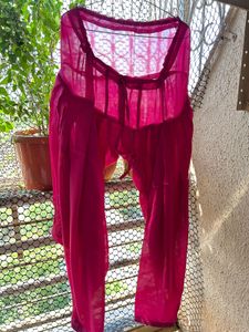 Pink Kurti with Gold Embroidery