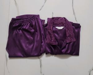 Solid Purple Nighsuit (Women)