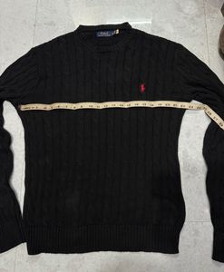 Ralph Lauren Black Cable-Knit Sweater