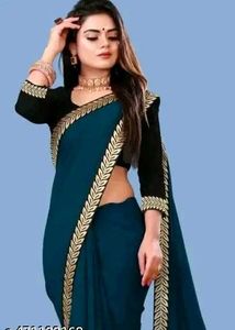 Elegant Red &amp; Black Saree
