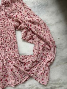 Floral Printed Bell Sleeves Top