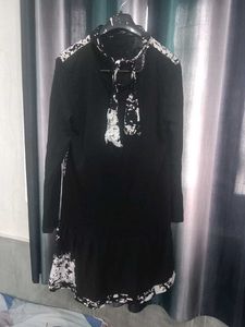 Chic Black &amp; White Mini Dress