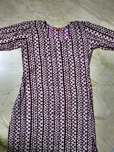 Printed Purple Kurta