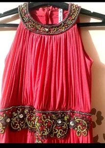 Red Partywear Gown