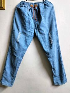 Distressed Light Wash Jeans