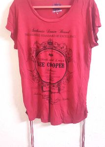 Lee Cooper Red Graphic Tee
