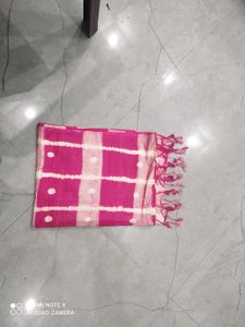 Pink &amp; White Dupatta