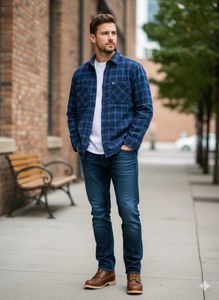 COLEMAN  Plaid Flannel Shirt Jacket