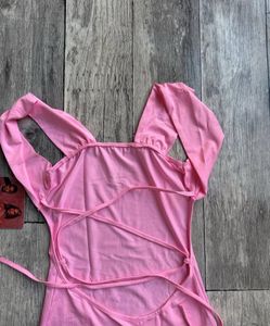 Pink Backless Dress