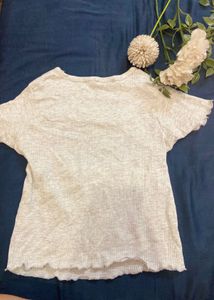 ( SALE) LIGHT GREY STRETCHABLE TOP