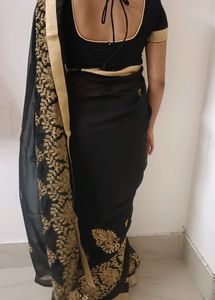 Black Embroidery Saree