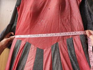 Baby Pink &amp; Light Black Ethnic Gown Party Wear