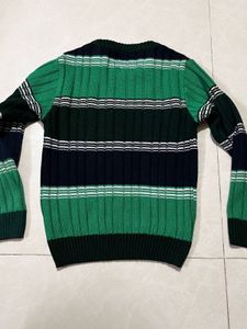 Striped Green Knit Sweater
