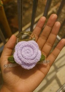 Pink Rose Hair Claw Clip