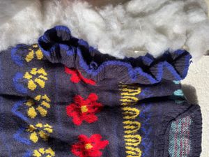 Floral Knit Ruffle vest Top